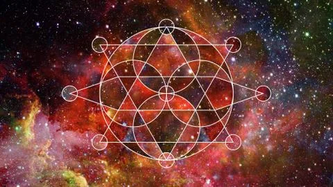 Abstract cosmos geometric background. Elements of this image furnished by NAS Foto stock
