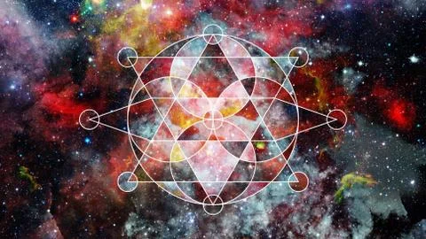 Abstract cosmos geometric background. Elements of this image furnished by NAS Stock Photos