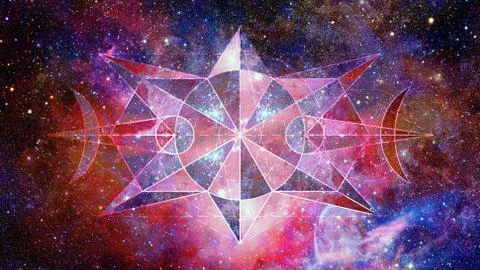 Abstract cosmos geometric background. Elements of this image furnished by NAS Stock Photos