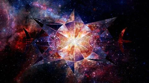 Abstract cosmos geometric background. Elements of this image furnished by NAS Stock Photos