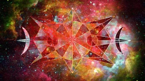 Abstract cosmos geometric background. Elements of this image furnished by NAS Foto stock