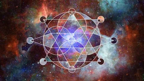 Abstract cosmos geometric background. Elements of this image furnished by NAS Stock Photos