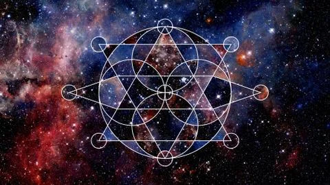 Abstract cosmos geometric background. Elements of this image furnished by NAS Foto stock