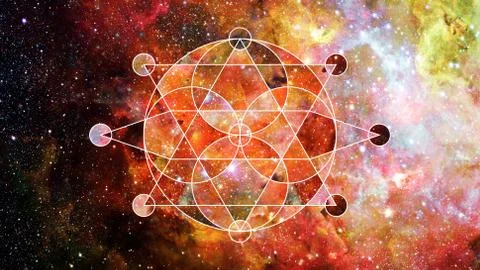 Abstract cosmos geometric background. Elements of this image furnished by NAS Stock Photos