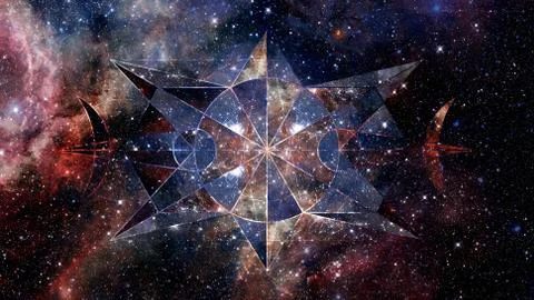Abstract cosmos geometric background. Elements of this image furnished by NAS Foto stock