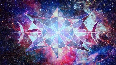 Abstract cosmos geometric background. Elements of this image furnished by NAS Stock Photos