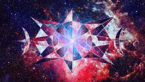Abstract cosmos geometric background. Elements of this image furnished by NAS Foto stock
