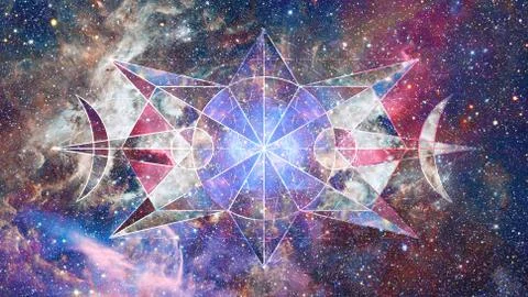 Abstract cosmos geometric background. Elements of this image furnished by NAS Stock Photos