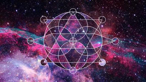 Abstract cosmos geometric background. Elements of this image furnished by NASA. Stock Photos