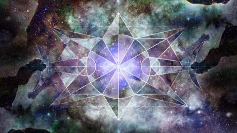 Abstract cosmos geometric background. Elements of this image furnished by NAS Stock Photos