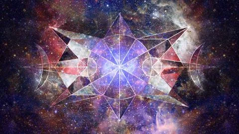 Abstract cosmos geometric background. Elements of this image furnished by NAS Stock Photos