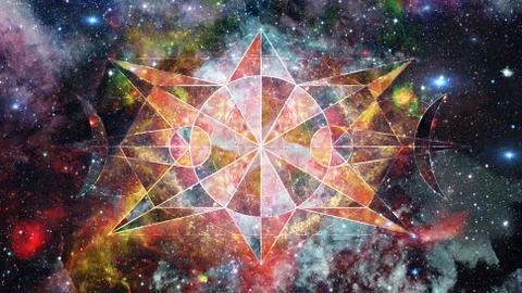 Abstract cosmos geometric background. Elements of this image furnished by NAS Stock Photos