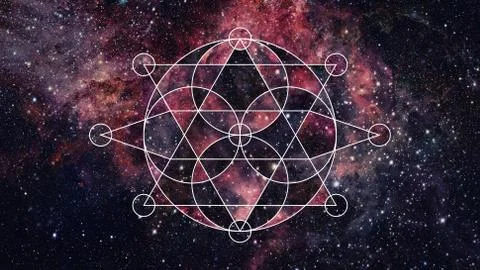 Abstract cosmos geometric background. Elements of this image furnished by NAS Stock Photos