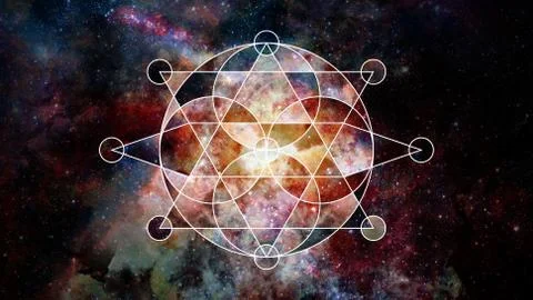 Abstract cosmos geometric background. Elements of this image furnished by NASA. Stock Photos