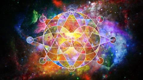 Abstract cosmos geometric background. Elements of this image furnished by NAS Foto stock