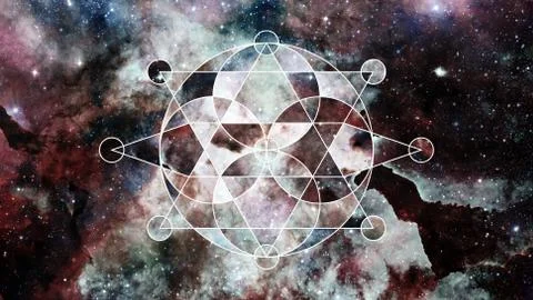 Abstract cosmos geometric background. Elements of this image furnished by NAS Foto stock