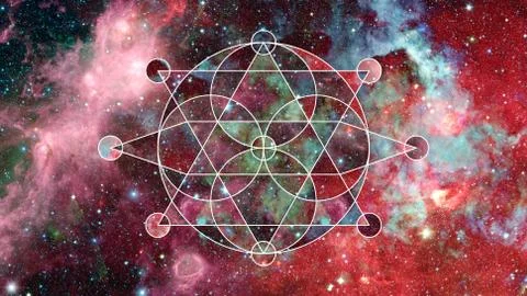 Abstract cosmos geometric background. Elements of this image furnished by NAS Stock Photos