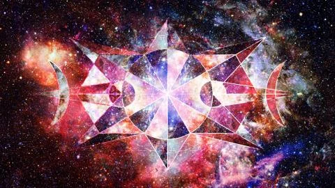 Abstract cosmos geometric background. Elements of this image furnished by NAS Foto stock