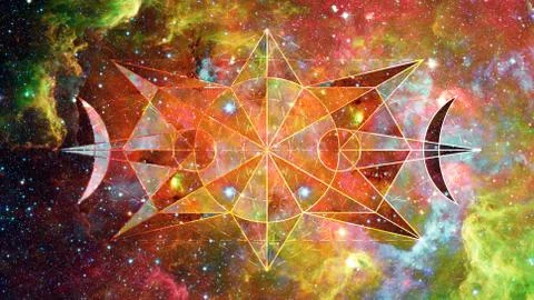 Abstract cosmos geometric background. Elements of this image furnished by NAS Stock Photos