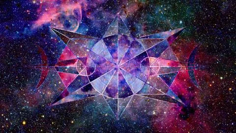 Abstract cosmos geometric background. Elements of this image furnished by NAS Stock Photos