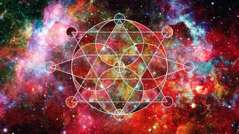 Abstract cosmos geometric background. Elements of this image furnished by NAS Stock Photos