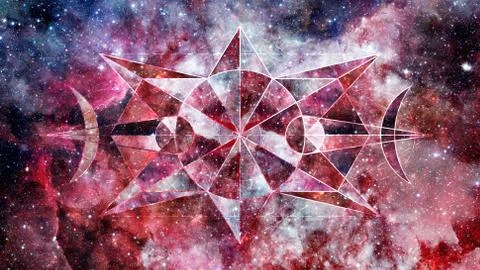 Abstract cosmos geometric background. Elements of this image furnished by NAS Stock Photos