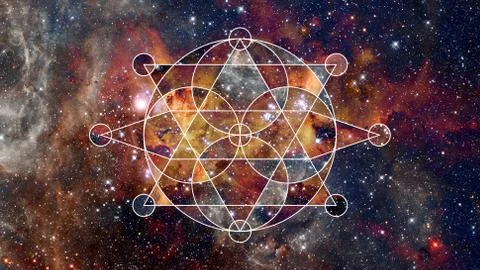 Abstract cosmos geometric background. Elements of this image furnished by NAS Stock Photos