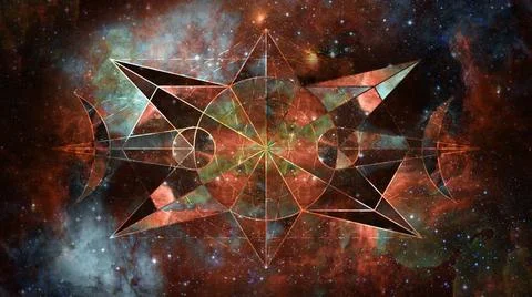 Abstract cosmos geometric background. Elements of this image furnished by ... 스톡 사진