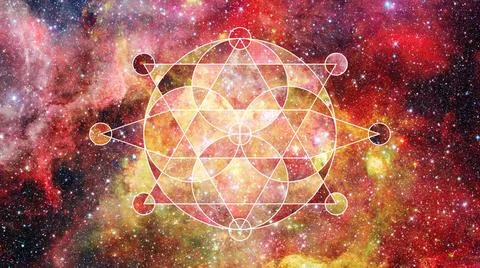 Abstract cosmos geometric background. Elements of this image furnished by ... Foto stock