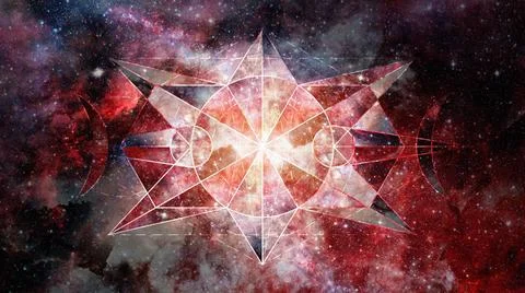 Abstract cosmos geometric background. Elements of this image furnished by ... Foto stock
