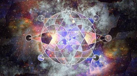 Abstract cosmos geometric background. Elements of this image furnished by ... Foto stock