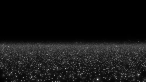 An abstract cotton ocean of teeming chaotically moving particles 2 Stock Footage 277906036