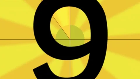 Abstract countdown from 10 to 0 with dynamic effects and numbers Stock Footage 313860117