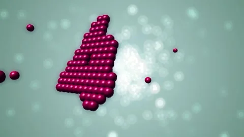 Abstract countdown numbers with bubbles animation Stock Footage 260771393