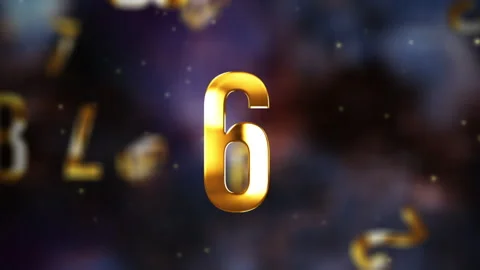 Abstract countdown Ten to Zero seconds glow gold text Stock Footage 249745533