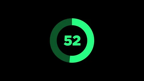 Abstract counting number from 0 to 100 animation isolated on black background Stock Footage 320710839