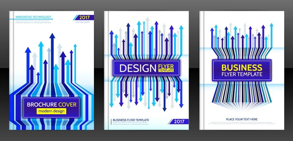 Abstract cover design with arrows elements Illustrazione stock