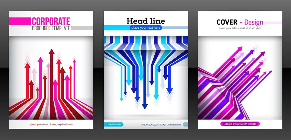 Abstract cover design with arrows elements. Stockillustratie