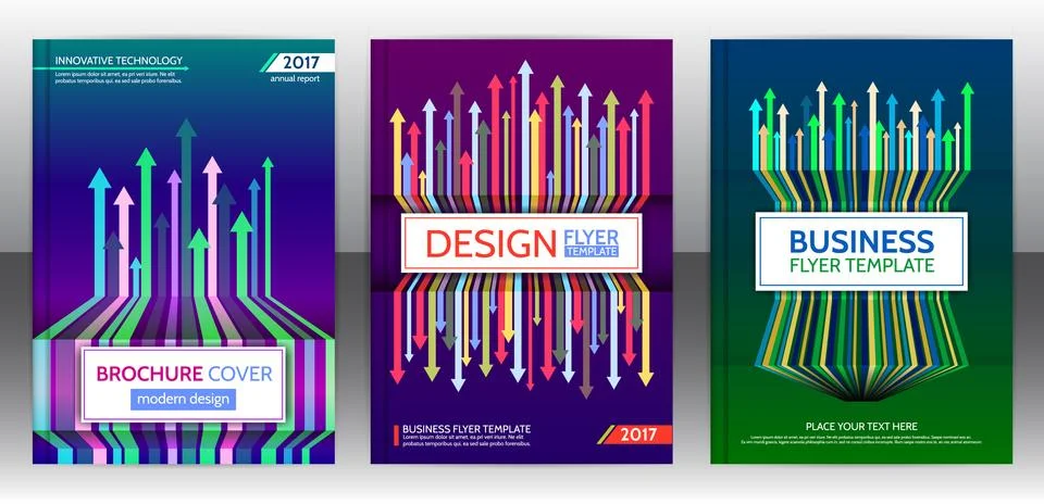 Abstract cover design with arrows elements 库存插图