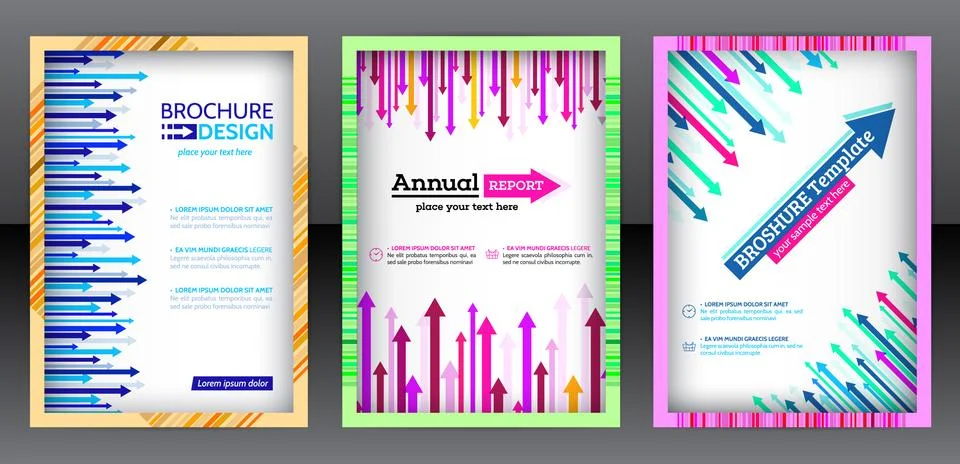 Abstract cover design with arrows elements. 库存插图