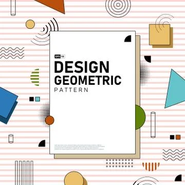 Abstract cover design of geometric pattern artwork background. Stock Illustration