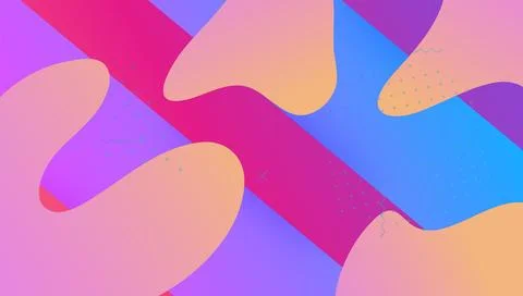 Abstract Cover. Dynamic Background. Color Landing Page. Flow Neo Stock Illustration