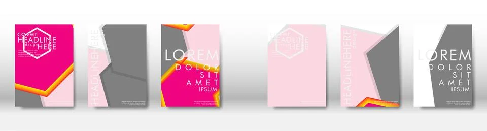 Abstract cover with hexagon elements. book design concept. Futuristic busines イラスト素材