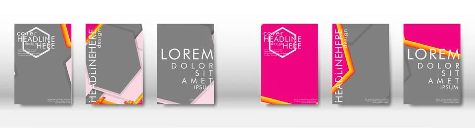 Abstract cover with hexagon elements. book design concept. Futuristic busines Stock-Illustration