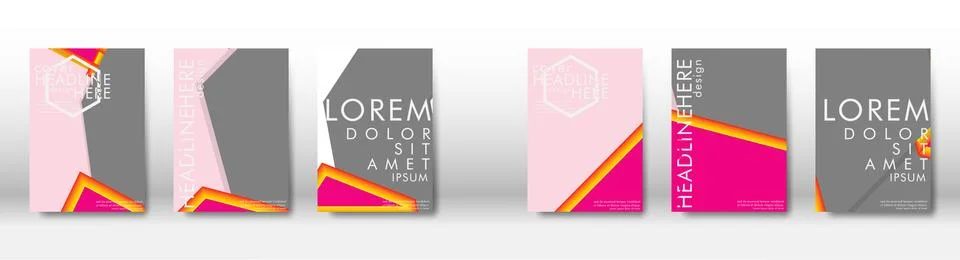 Abstract cover with hexagon elements. book design concept. Futuristic busines Stockillustratie