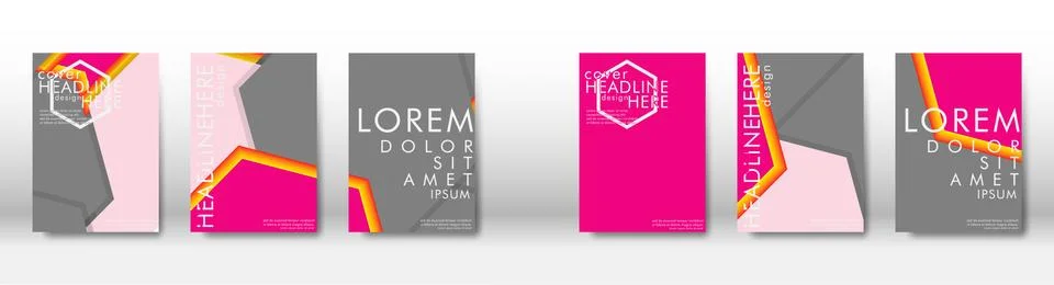 Abstract cover with hexagon elements. book design concept. Futuristic busines 库存插图