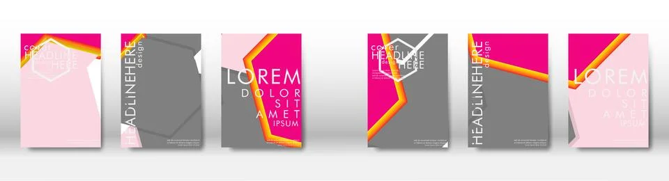 Abstract cover with hexagon elements. book design concept. Futuristic busines Stockillustratie
