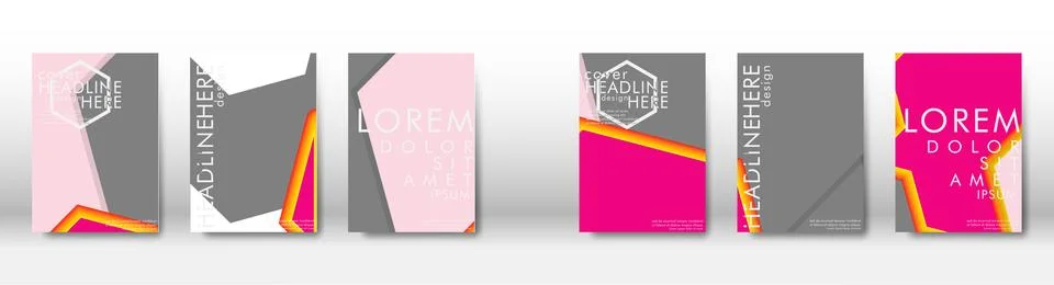 Abstract cover with hexagon elements. book design concept. Futuristic busines Stock-Illustration