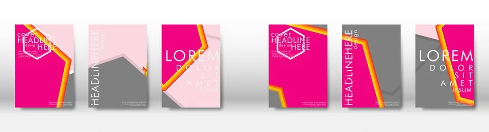 Abstract cover with hexagon elements. book design concept. Futuristic busines 库存插图