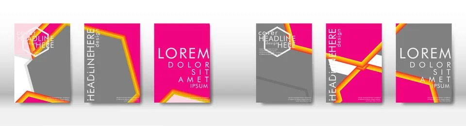 Abstract cover with hexagon elements. book design concept. Futuristic busines Stockillustratie